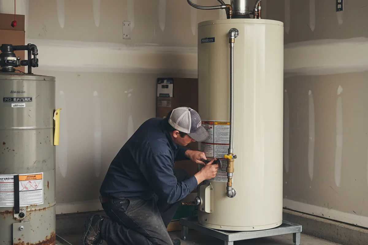 Water heater and shutoff valve replacement in Sturgis